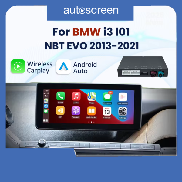 Belaidis Apple CarPlay / Android Auto dekoderio modulis BMW NBT / EVO sistemai i3 I01 (2013–2021)
