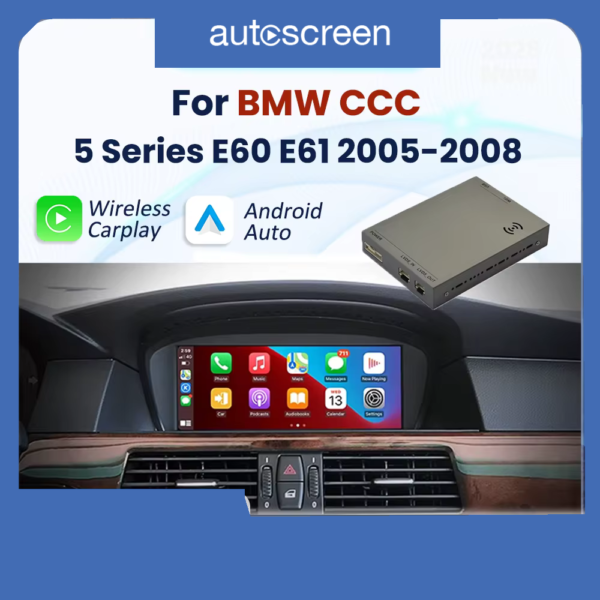 Belaidis Apple CarPlay / Android Auto dekoderio modulis BMW 5 serija E60 / E61 (2005–2008) CCC sistema