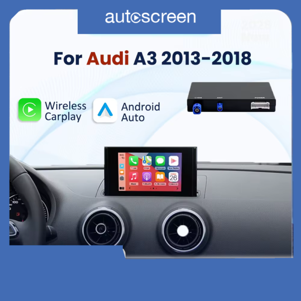 Belaidis CarPlay / Android Auto dekoderio modulis Audi A3 A4 A5 Q2 Q7 (2013–2018, MIB / MIB2 sistema)
