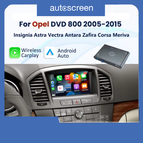 Belaidis CarPlay ir Android Auto dekoderis Opel Insignia, Astra J, Vectra, Antara, Zafira, Corsa, Meriva 2005–2015